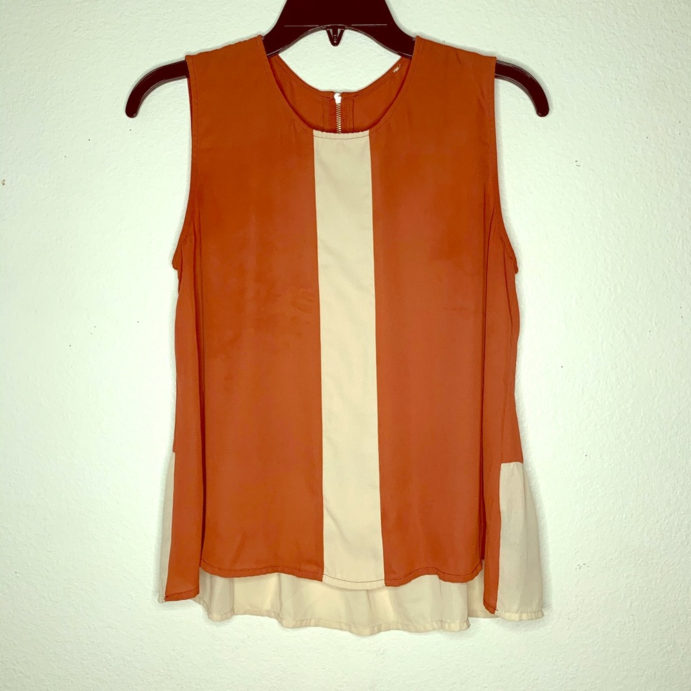 Tank top with zipper detail